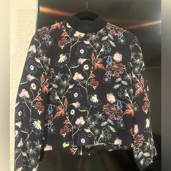 Tops - A.L.C. Charles Mock Neck Floral Print Top